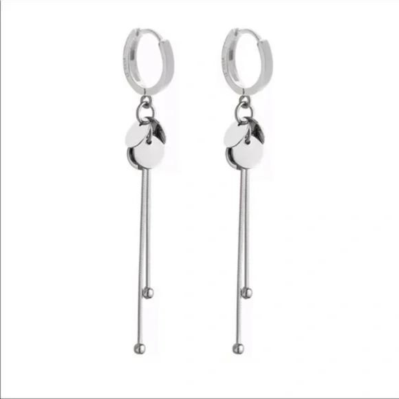 ROUND HOOP 925 STERLING SILVER EARRINGS, NICE EARRINGS, CUTE EARRINGS - Picture 4 of 5